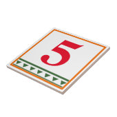 Rode Italiaanse brieven en Aantallen, geef aantall Tegeltje (Zijkant)