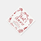 Rode Italiaanse Dat is Amore Pizza Pasta Bruidsfee Servet (Hoek)