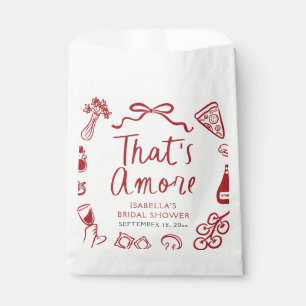 Rode Italiaanse Dat is Amore Pizza Pasta Bruidsuit Bedankzakje