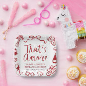 Rode Italiaanse Dat is Amore Pizza Proefdinersdine Papieren Bordje (Feest)