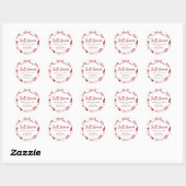 Rode Italiaanse Dat Is Liefde Pizza Pasta Bruidsme Ronde Sticker (Vel)