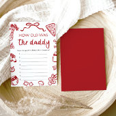 Rode Italiaanse hand getekend hoe oud het papa spe Kaart