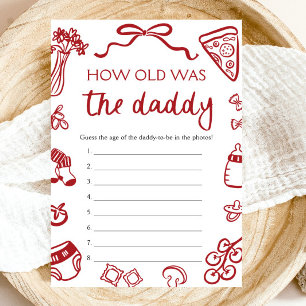 Rode Italiaanse hand getekend hoe oud het papa spe Kaart