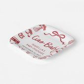 Rode Italiaanse handgetekende Pizza Ciao Baby Baby Papieren Bordje (Gebogen)