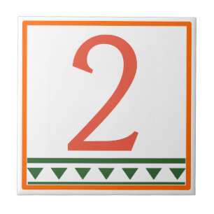 Rode Italiaanse Huis tekent brieven en cijfers Tegeltje