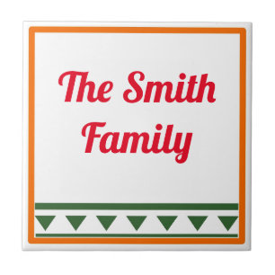 Rode Italiaanse letters en cijfers, bewerken tekst Tegeltje