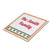 Rode Italiaanse letters en cijfers, bewerken tekst Tegeltje (Zijkant)