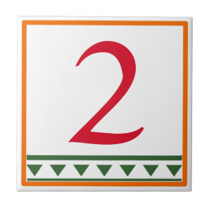 Rode Italiaanse letters en nummers keramische Tege Tegeltje