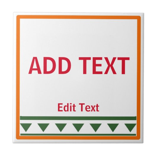 Rode Italiaanse letters en nummers keramische Tege Tegeltje (Voorkant)