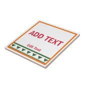 Rode Italiaanse letters en nummers keramische Tege Tegeltje (Zijkant)