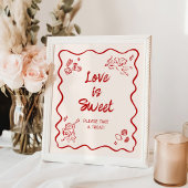 Rode Italiaanse liefde is zoet Poster