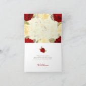 Rode & Ivoire Rozen Bedankkaartjes Bedankkaart (Binnen)