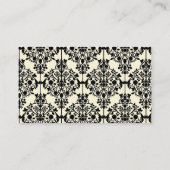 Rode, Ivoor en Zwarte Damast Plaatskaarten Plaatskaartje (Achterkant)