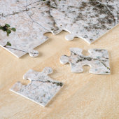 Rode Ivy op witte muur Legpuzzel (Zijkant)