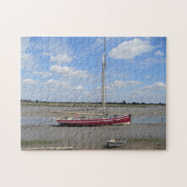 Rode jacht en luchten legpuzzel