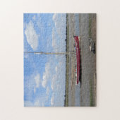 Rode jacht en luchten legpuzzel (Verticaal)