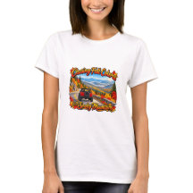 Rode_Jacht op herfstkleuren Smoky Mt T-shirt
