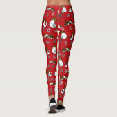 Rode Jack Russell Cartoon Leggings (Achterkant)
