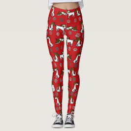 Rode Jack Russell Cartoon Leggings