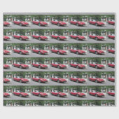 Rode Jaguar E Type Cabriolet Cadeaupapier (Vlak)