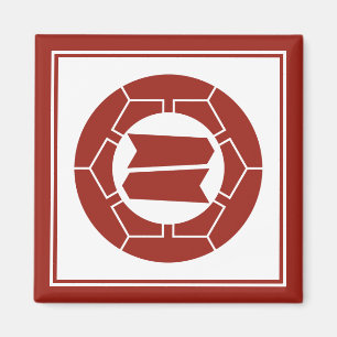  Rode Japanner Hattori Kamon Oriental Magneet