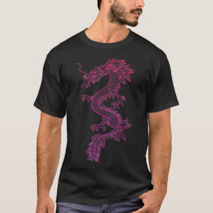 Rode Japanse Draak y2k Esthetische Grunge 90s Chin T-shirt