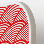 Rode Japanse golven patroon Pickleball Paddle (Links Detail)