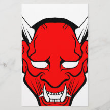 Rode Japanse Hannya-masker