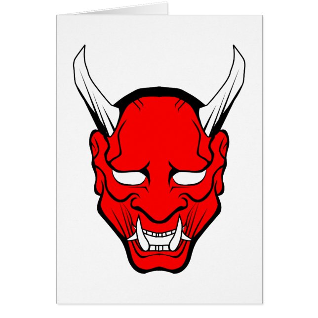 Rode Japanse Hannya-masker (Voorkant)