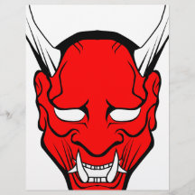 Rode Japanse Hannya-masker