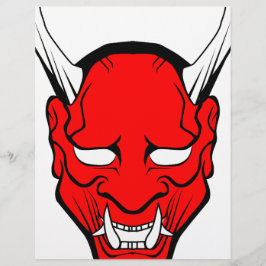 Rode Japanse Hannya-masker