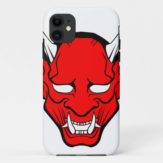 Rode Japanse Hannya-masker Case-Mate iPhone Case (Achterkant)