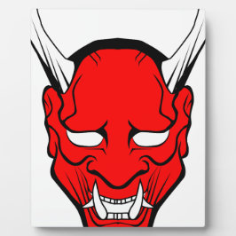 Rode Japanse Hannya-masker Fotoplaat