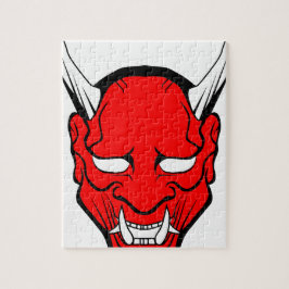 Rode Japanse Hannya-masker Legpuzzel