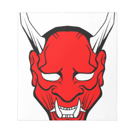 Rode Japanse Hannya-masker Notitieblok