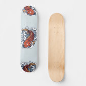 Rode Japanse Koi-visillustratie Persoonlijk Skateboard (Voorkant)
