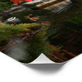 Rode Japanse mantel- en tuinbouwfoto Perfect Poster (Hoek)