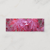 Rode Japanse mantel laat Bladwijzer Visitekaartje (Achterkant)