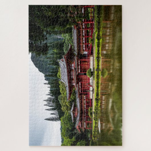 Rode Japanse tempel Legpuzzel (Verticaal)