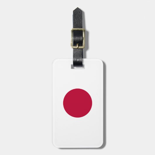 Rode Japanse Zon Bagagelabel (Voorkant verticaal)