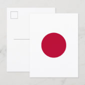 Rode Japanse Zon Feestdagenkaart (Voorkant / Achterkant)