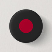 Rode Japanse Zon Ronde Button 3,2 Cm (Voorkant)