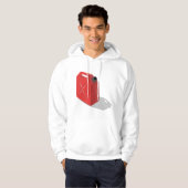 Rode Jerrican Mannen Hoodie (Voorkant volledig)