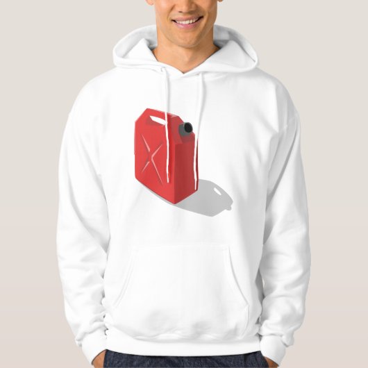 Rode Jerrican Mannen Hoodie (Voorkant)