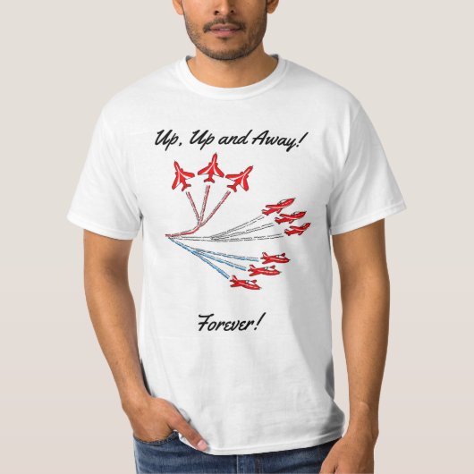 Rode Jet Vliegtuigen T-shirt (Voorkant)