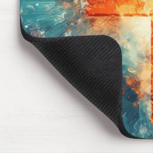 Rode Jezus Kruis Jezus Geloof Christelijk Aangepas Muismat (Hoek)