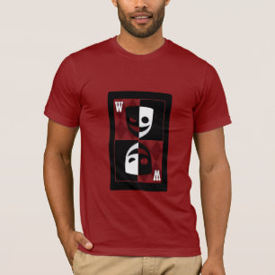 Rode Joker Poker Diamanten Geïnspireerde Custom T- T-shirt