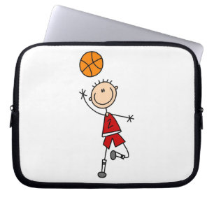 Rode jongen basketbalspeler T-shirts en cadeaus Laptop Sleeve
