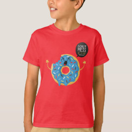 Rode jongens Kinder boezem Donut Mess met skaterko T-shirt