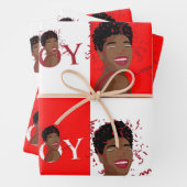 Rode Joy Confetti Wrapping Papier Platte Vellen (In situ)